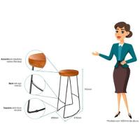 Mesa Bistrô Com 2 Banquetas Decorativas Aurora Peroba Preto - 7