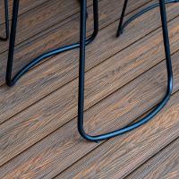 Mesa Bistrô Com 2 Banquetas Decorativas Aurora Peroba Preto - 8