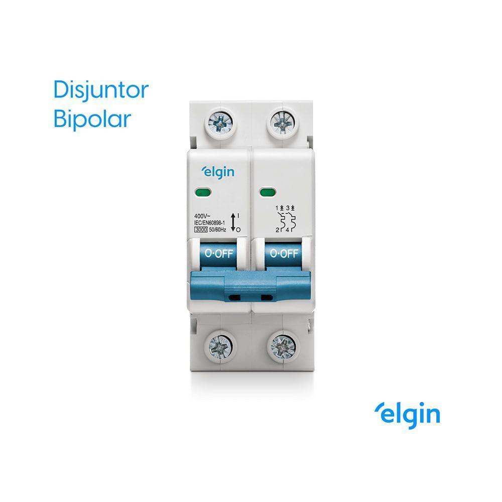 Mini Disjuntor Bipolar Curva C MCB 3KA 2 Polos 25A Bivolt - 2