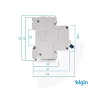 Mini Disjuntor Bipolar Curva C MCB 3KA 2 Polos 25A Bivolt - 5