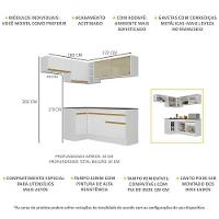 Cozinha Completa De Canto Mp2094 Com Armário E Balcão Branca - 6