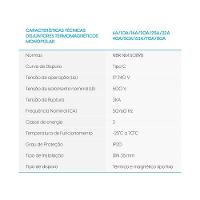 Mini Disjuntor Monopolar Curva C MCB 3KA 1 Polo 25A Bivolt