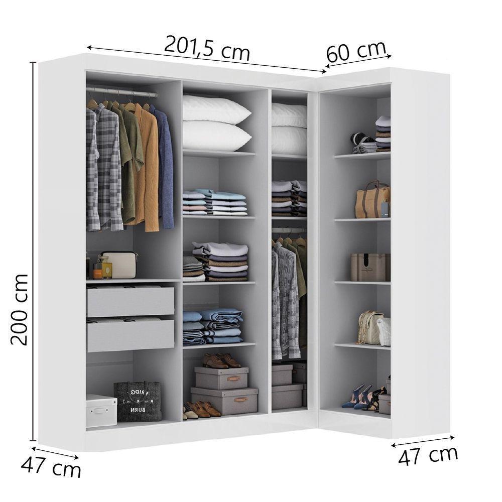Quarto Modulado De Canto Madrid Com 7 Portas Maxel - 3