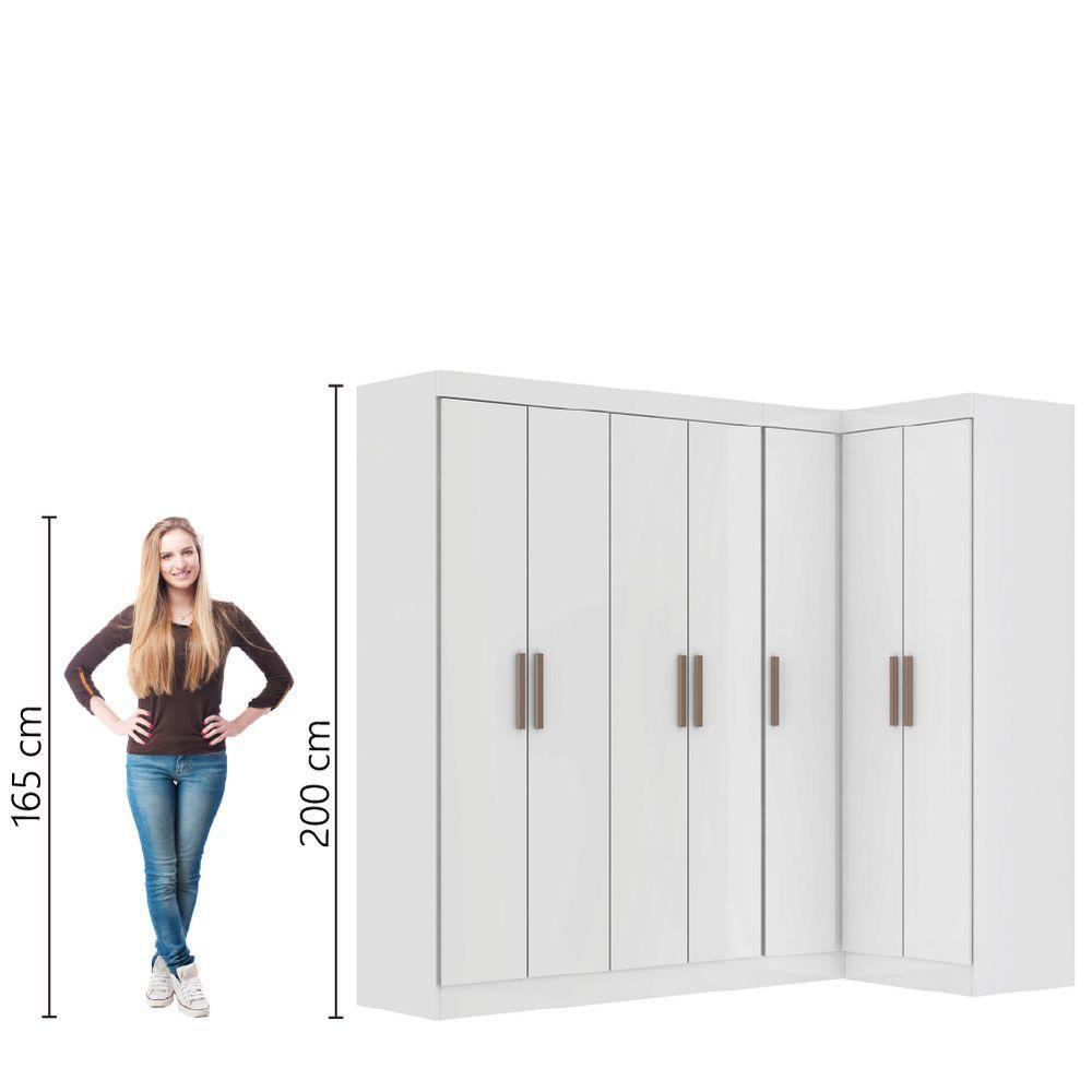 Quarto Modulado De Canto Madrid Com 7 Portas Maxel - 5