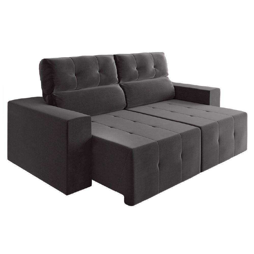 Sofá Retrátil E Reclinável 2m 3 Lugares Fênix Veludo Mamflex - 2