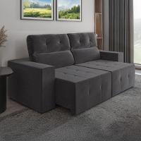 Sofá Retrátil E Reclinável 2m 3 Lugares Fênix Veludo Mamflex - 1