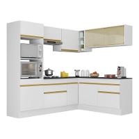 Cozinha Completa De Canto Mp2099 Com Armário E Balcão Branca - 7