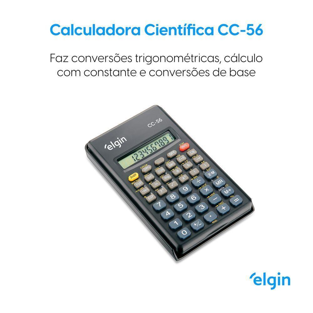 Calculadora Científica CC56 56 Funções 10 Dígitos Cálculos Estatísticos E Exponenciais - 2