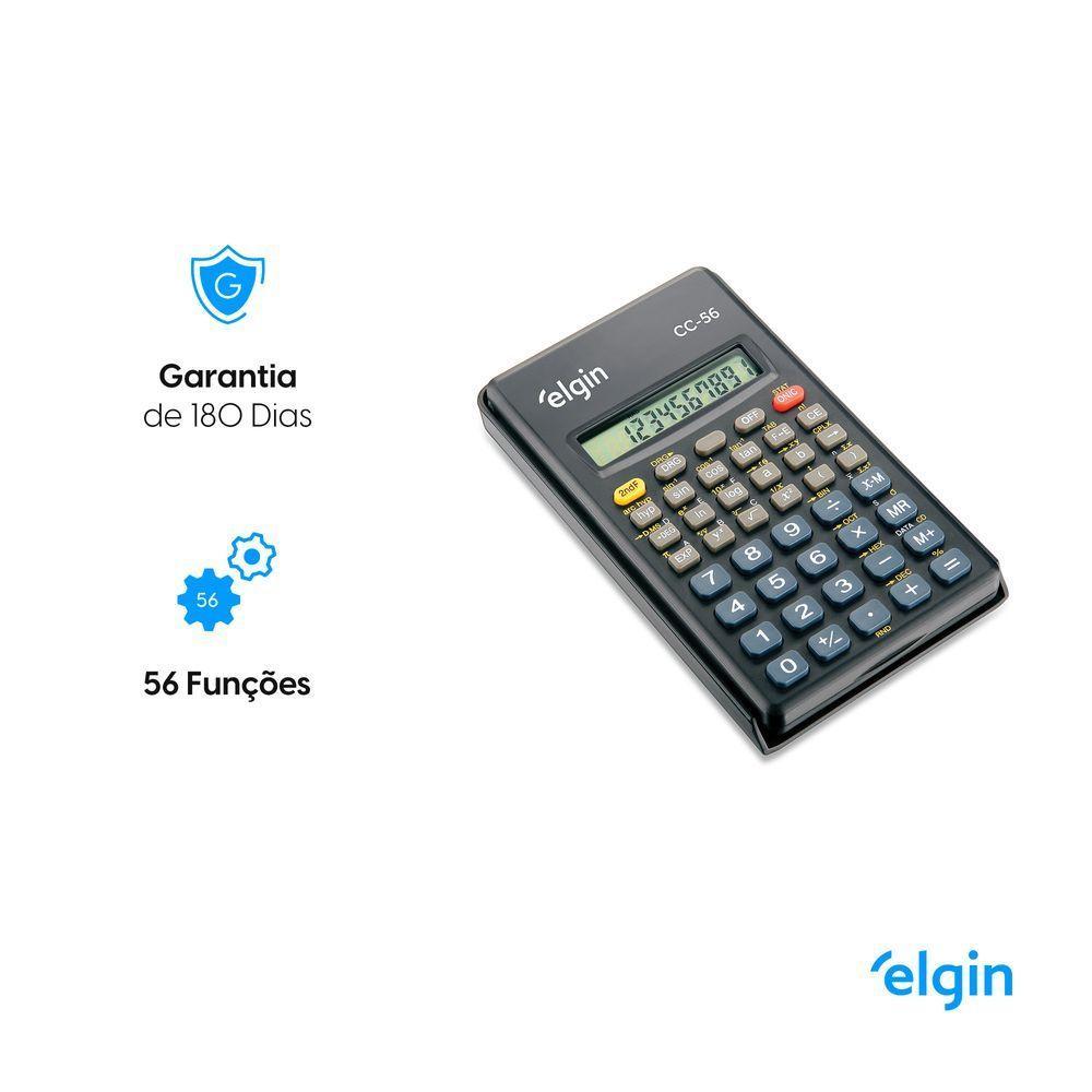 Calculadora Científica CC56 56 Funções 10 Dígitos Cálculos Estatísticos E Exponenciais - 4