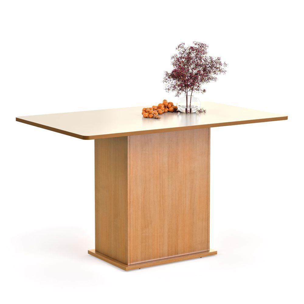 Conjunto De Mesa De Jantar Moderna Com 4 Cadeiras Estofadas Mel Off - 4