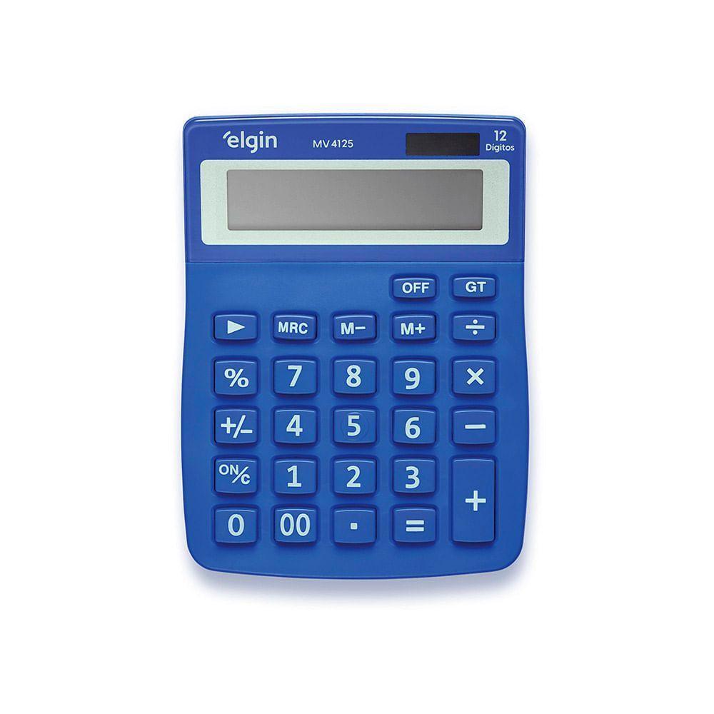 Calculadora De Mesa 4125 Azul 12 Dígitos Função Correção GPM Erase - 1