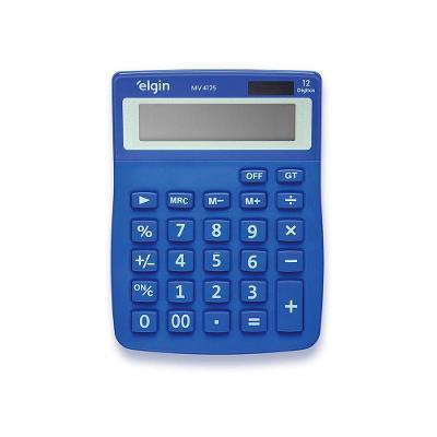 Calculadora De Mesa 4125 Azul 12 Dígitos Função Correção GPM Erase
