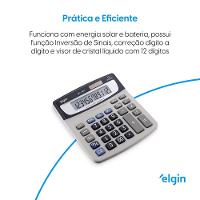 Calculadora De Mesa 4123 12 Dígitos Raíz Quadrada LCD - 3