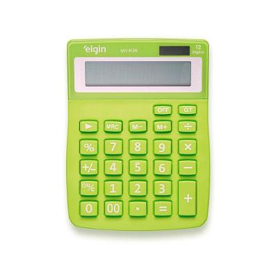 Calculadora De Mesa 4126 Verde 12 Dígitos Função Correção GPM Erase