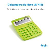Calculadora De Mesa 4126 Verde 12 Dígitos Função Correção GPM Erase - 2