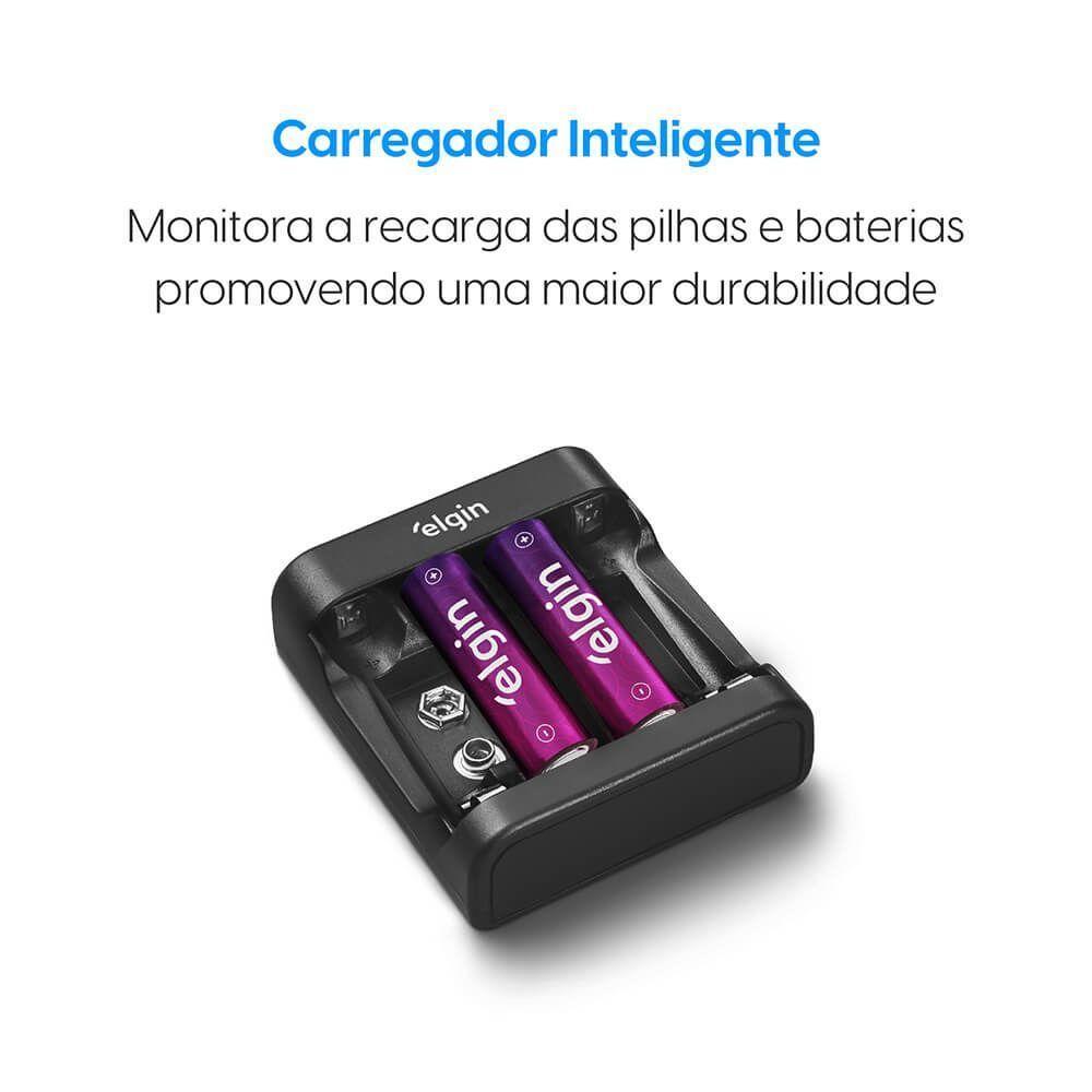 Carregador De Pilhas E Baterias Micro Usb Acompanha 2 Pilhas AA 1500mah - 4