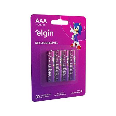 Pilha Recarregável AAA Palito 900mah Blister Com 4 Unidades