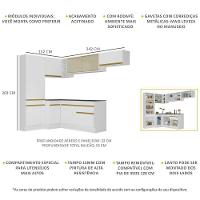 Cozinha Completa De Canto Mp2087 Com Armário E Balcão Branca - 6