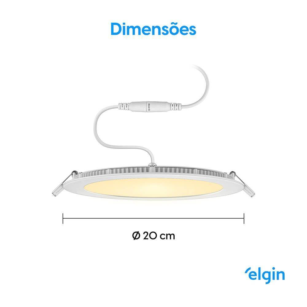 Luminária De Embutir Redonda Smart 18W Compatível Com Alexa E Google Home Bivolt - 3
