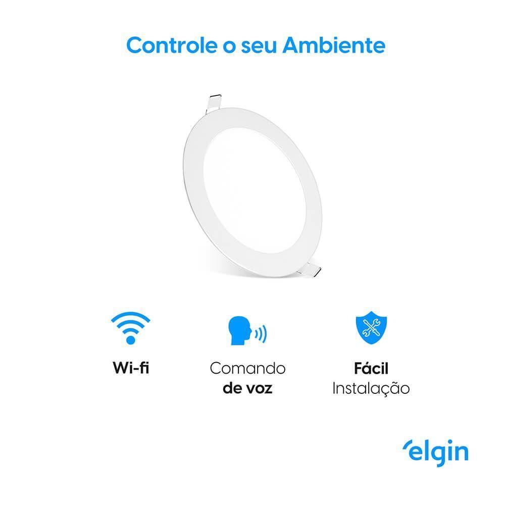 Luminária De Embutir Redonda Smart 18W Compatível Com Alexa E Google Home Bivolt - 4