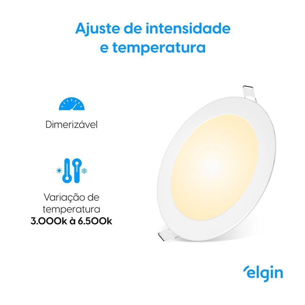 Luminária De Embutir Redonda Smart 18W Compatível Com Alexa E Google Home Bivolt - 5