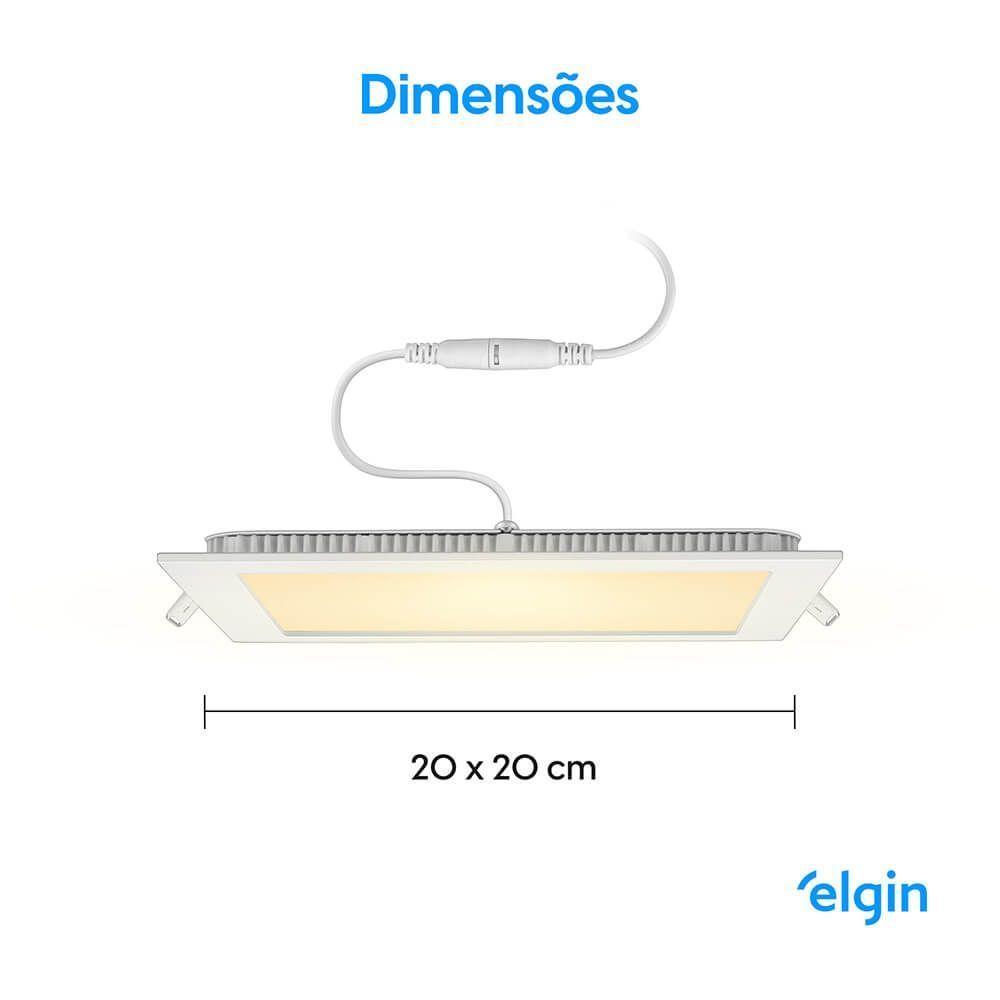 Luminária De Embutir Quadrada Smart 18W Compatível Com Alexa E Google Home Bivolt - 3