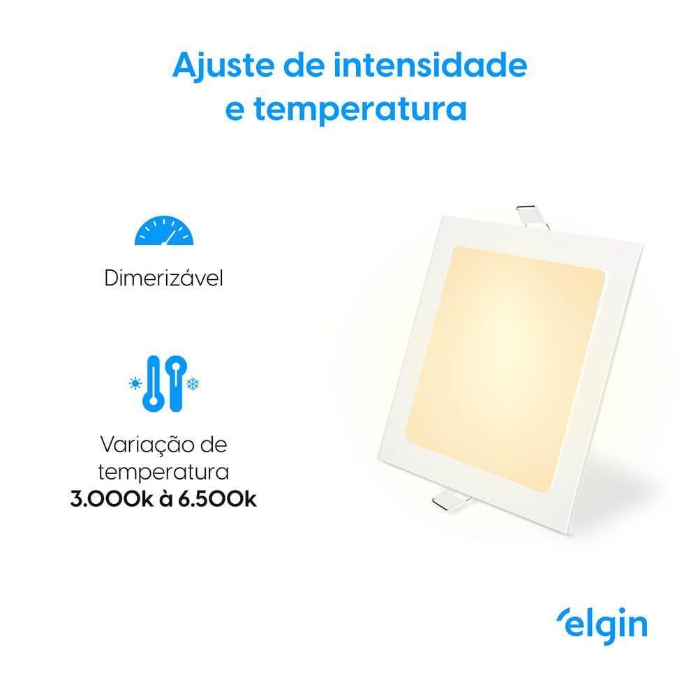 Luminária De Embutir Quadrada Smart 18W Compatível Com Alexa E Google Home Bivolt - 5