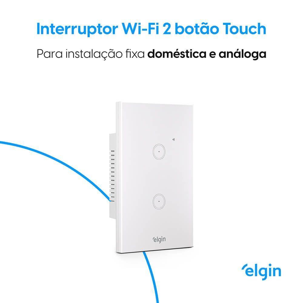 Interruptor Touch Smart 2 Botões Compatível Com Alexa E Google Home - 2