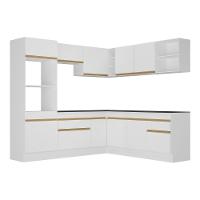 Cozinha Completa De Canto Mp2080 Com Armário E Balcão Branca - 3