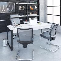 Mesa Kuadra Diretor 180x70x75cm Branco Chess / Est.preta - 3