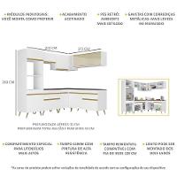 Cozinha Completa De Canto Multimóveis Branco/dourado - 5