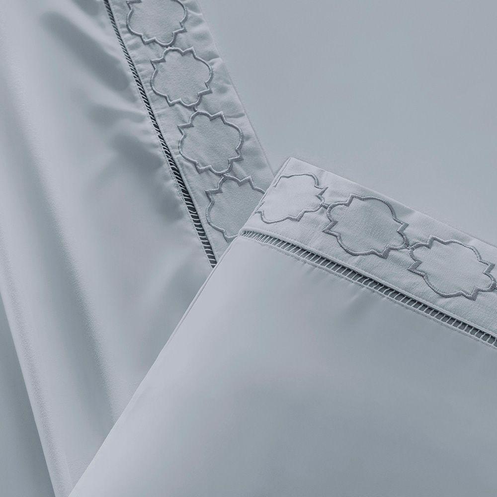 Jogo Cama Lençol Santoro Queen Micropercal 300 Fios 4 Peças - Cinza - 4