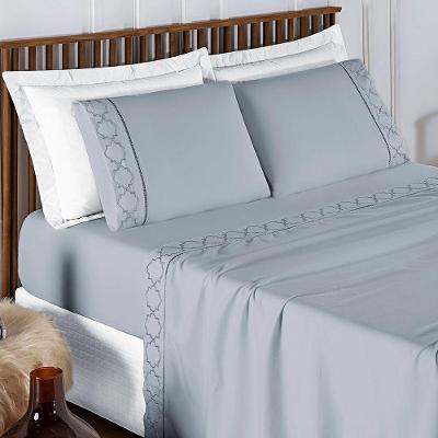 Jogo Cama Lençol Santoro Queen Micropercal 300 Fios 4 Peças - Cinza
