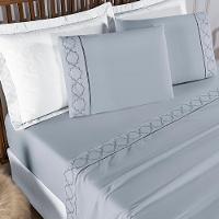 Jogo Cama Lençol Santoro Queen Micropercal 300 Fios 4 Peças - Cinza - 2
