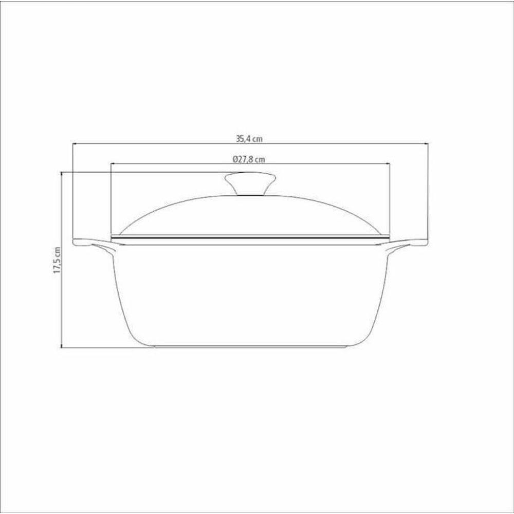 Caçarola Tramontina Lyon Em Alumínio Com Revestimento Starflon Preto 26cm - 4