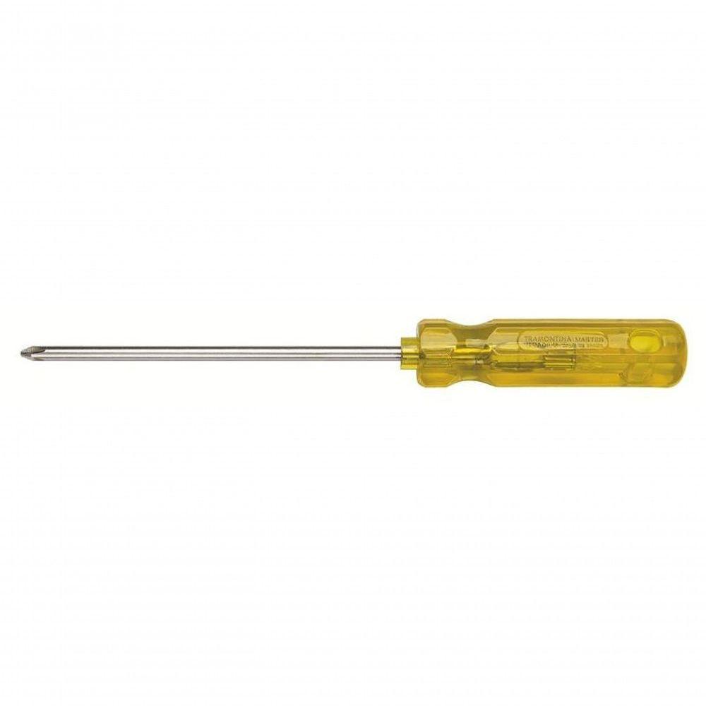 Chave De Fenda Tramontina Master Com Ponta Cruzada Em Aço Cromo Vanádio 1-4x6 - 1