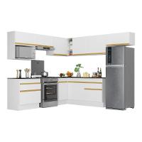 Cozinha Completa De Canto Mp2106 Com Armário E Balcão Branca - 7