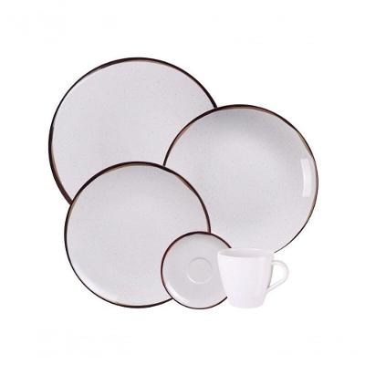 Aparelho De Jantar Tramontina Canyon 20 Peças Em Porcelana Decorada