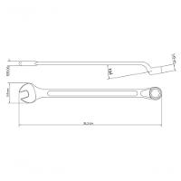 Chave Combinada 1.1-16" Tramontina Master Com Pescoço Corpo Forjado Em Aço Especial Cromado - 3