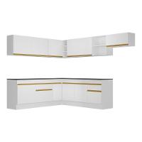 Cozinha Completa De Canto Mp2103 Com Armário E Balcão Branca - 3