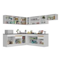 Cozinha Completa De Canto Mp2103 Com Armário E Balcão Branca