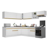 Cozinha Completa De Canto Mp2103 Com Armário E Balcão Branca - 7
