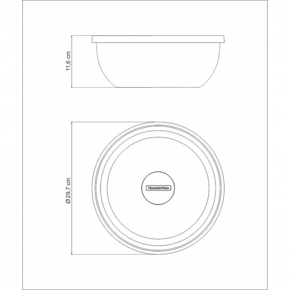 Pote Tramontina Freezinox Redondo Aço Inox Com Tampa Plástica 5,8 Litros - 4