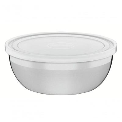 Pote Tramontina Freezinox Redondo Aço Inox Com Tampa Plástica 5,8 Litros