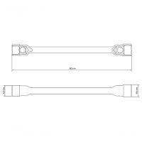 Chave De Roda Tramontina 27x30 Mm Master Aço Cromado Com Furo Para Manípulo E Corpo Forjado - 2