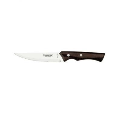Faca Para Churrasco Jumbo Tramontina Em Inox E Cabo Em Madeira Polywood Castanho 5"