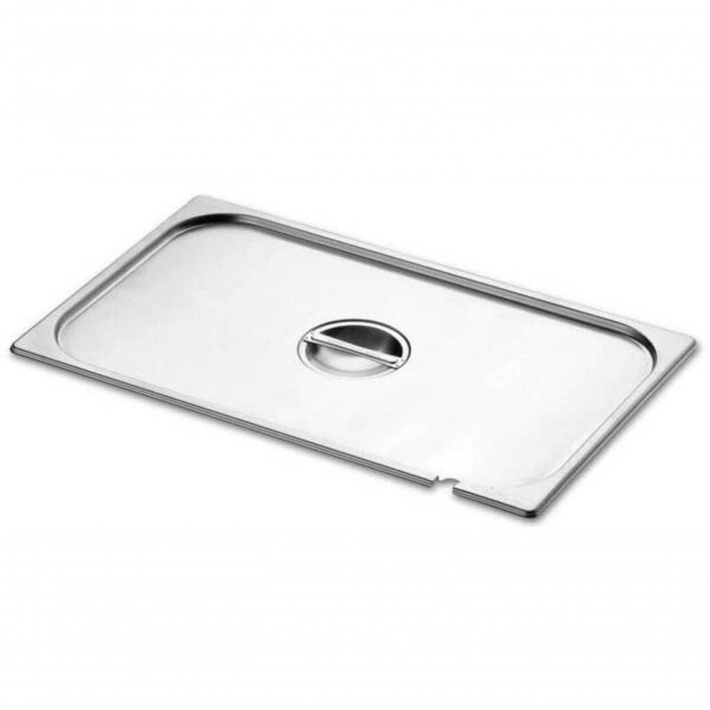 Tampa Para Cuba Gn 2-4 Tramontina Em Aço Inox Com Recorte Para Concha - 1