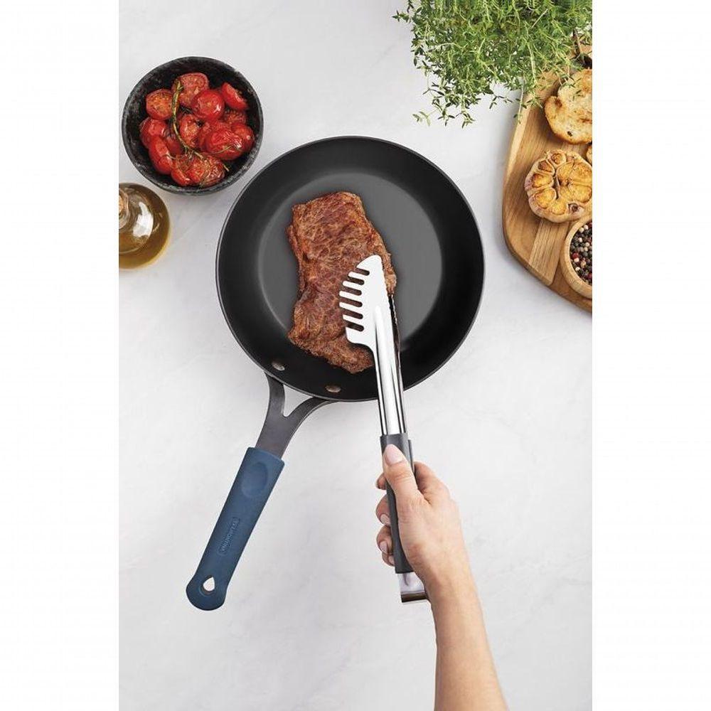 Pegador Tramontina Utilitá Cinza Em Aço Inox Com Cabo Emborrachado 28cm - 2