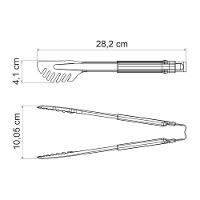Pegador Tramontina Utilitá Cinza Em Aço Inox Com Cabo Emborrachado 28cm - 5