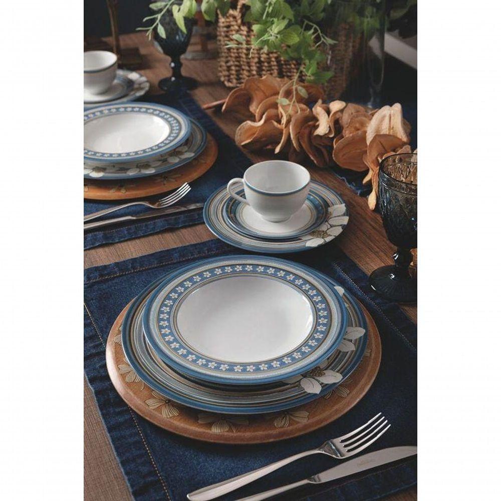 Conjunto Xícara E Pires De Chá Tramontina Nix 250ml 2 Peças Em Porcelana Decorada - 2